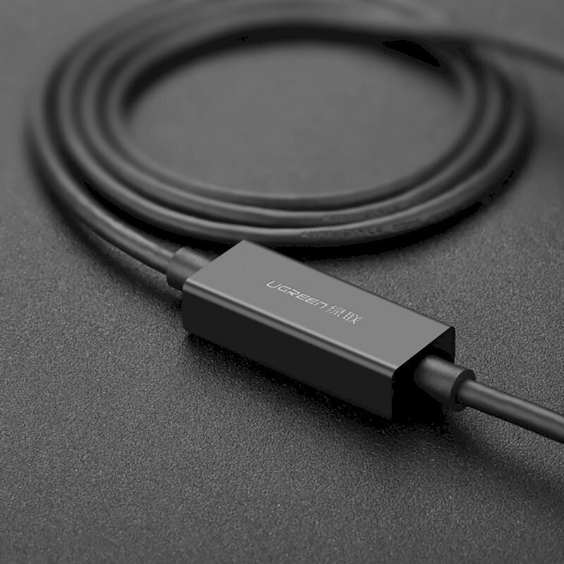 Ugreen Active Kick USB 3.2 Gen 1 Extension Cable (USB 3.0, USB 3.1 Gen 1) 10m Black (US175) cena un informācija | Adapteri un USB centrmezgli | 220.lv