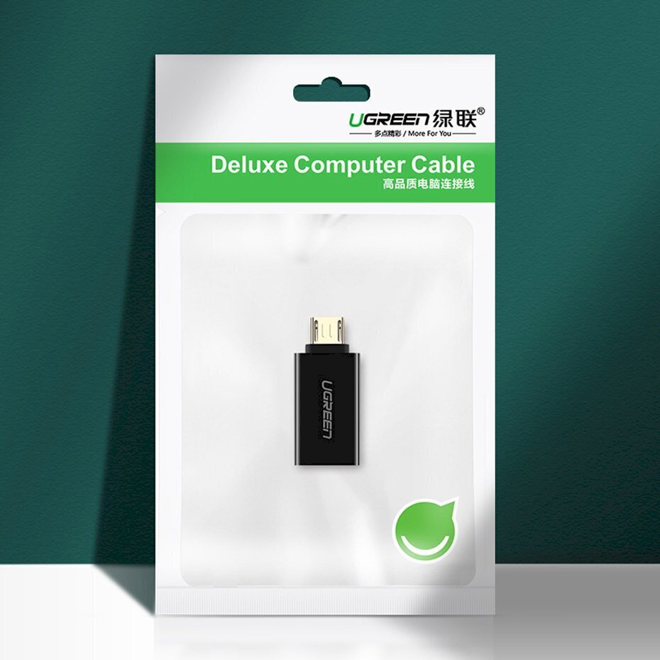 Ugreen micro USB - USB 2.0 OTG adapter white (US195) cena un informācija | Savienotājkabeļi | 220.lv