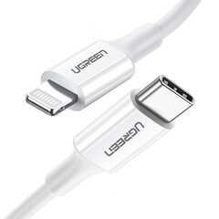 Ugreen MFi cable USB Type C cable - Lightning 3A 0.5 m white (US171) cena un informācija | Savienotājkabeļi | 220.lv