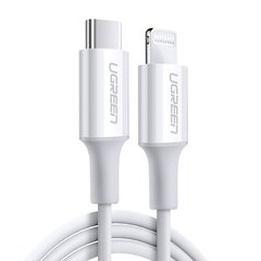 Ugreen MFi cable USB Type C cable - Lightning 3A 0.5 m white (US171) цена и информация | Кабели для телефонов | 220.lv