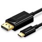 Ugreen unidirectional USB Type C to Display Port 4K 1.5m Black (MM139) Adapter Cable цена и информация | Savienotājkabeļi | 220.lv