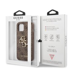 GUHCP13M4GMGBR Guess PU 4G Metal Logo Case for iPhone 13 Brown цена и информация | Чехлы для телефонов | 220.lv