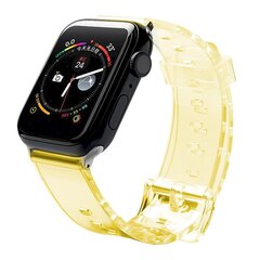 Fusion Light силиконовый ремешок для Apple Watch 42mm / 44mm / 45мм желтый цена и информация | Аксессуары для смарт-часов и браслетов | 220.lv