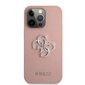 GUHCP13LSA4GSPI Guess PU Saffiano Big 4G Metal Logo Case for iPhone 13 Pro Pink cena un informācija | Telefonu vāciņi, maciņi | 220.lv