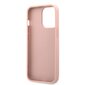 GUHCP13LSA4GSPI Guess PU Saffiano Big 4G Metal Logo Case for iPhone 13 Pro Pink cena un informācija | Telefonu vāciņi, maciņi | 220.lv