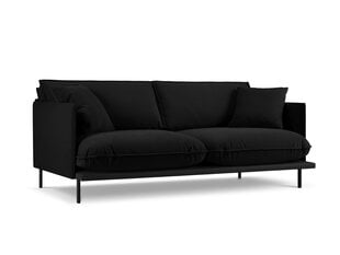 Trīsvietīgs dīvāns Interieurs 86 Auguste, melns cena un informācija | Dīvāni | 220.lv