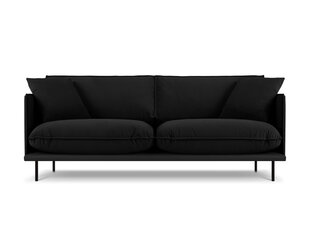 Trīsvietīgs dīvāns Interieurs 86 Auguste, melns цена и информация | Диваны | 220.lv