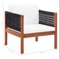 Dārza krēsls ar matraci vidaXL cena un informācija | Dārza krēsli | 220.lv