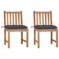 Dārza krēsli ar matračiem vidaXL, 2 gab. цена и информация | Dārza krēsli | 220.lv
