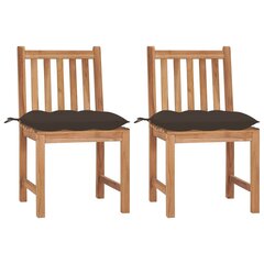 Dārza krēsli ar matračiem vidaXL, 2 gab. cena un informācija | Dārza krēsli | 220.lv