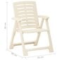 Dārza krēsli vidaXL, 2 gab., balti cena un informācija | Dārza krēsli | 220.lv
