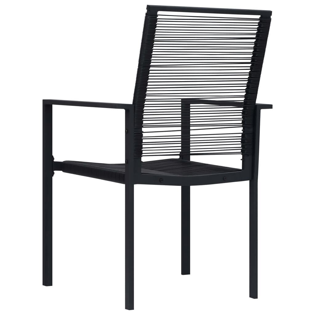 Dārza krēsli vidaXL, 2 gab., melni цена и информация | Dārza krēsli | 220.lv