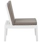 Dārza atpūtas krēsls ar matračiem vidaXL, balts cena un informācija | Dārza krēsli | 220.lv