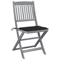 Saliekami āra krēsli ar matračiem vidaXL, 2 gab. cena un informācija | Dārza krēsli | 220.lv