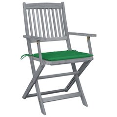 Saliekami āra krēsli ar matračiem vidaXL, 2 gab. цена и информация | Садовые стулья, кресла, пуфы | 220.lv