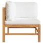 Stūra dīvāns ar krēmkrāsas spilveniem vidaXL, 2 gab. cena un informācija | Dārza krēsli | 220.lv