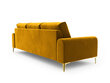 Trīsvietīgs dīvāns Mazzini Sofas Madara, velūrs, dzeltens/zeltainas krāsas цена и информация | Dīvāni | 220.lv