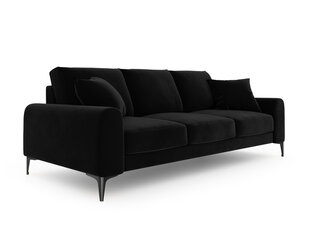 Трехместный диван Mazzini Sofas Madara, велюр, черный цена и информация | Диваны | 220.lv