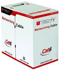 Сетевой кабель Techly Cat6 UTP, 305м, серый, SOHO CCA цена и информация | Кабели и провода | 220.lv