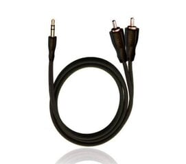 Oehlbach jack audio kabelis, 0.75 m, melns cena un informācija | Kabeļi un vadi | 220.lv