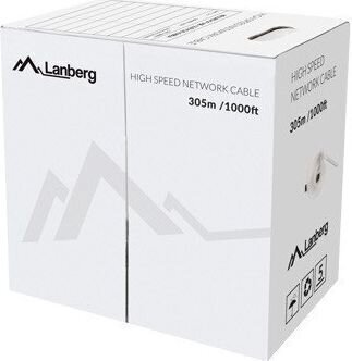 Lanberg Cat5e kabelis, 305 m cena un informācija | Kabeļi un vadi | 220.lv