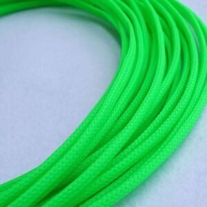 Tekstila elektrības kabelis, 2x0,5 mm, zaļš cena un informācija | Auduma vadi un spaiļu bloki | 220.lv