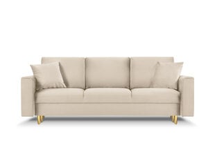 Трехместный диван Mazzini Sofas Cartadera, бежевый/золотой цена и информация | Диваны | 220.lv