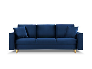 Трехместный диван Mazzini Sofas Cartadera, синий/золотой цена и информация | Диваны | 220.lv