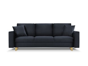 Trīsvietīgs dīvāns Mazzini Sofas Cartadera, tumši zils/zeltainas krāsas цена и информация | Диваны | 220.lv