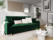 Trīsvietīgs dīvāns Mazzini Sofas Cartadera, tumši zaļš/zeltainas krāsas cena un informācija | Dīvāni | 220.lv