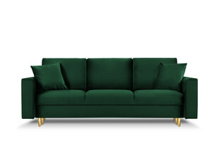 Трехместный диван Mazzini Sofas Cartadera, темно-зеленый/золотистый цена и информация | Диваны | 220.lv