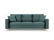 Trīsvietīgs dīvāns Sofas Cartadera, zaļš/zeltainas krāsas cena un informācija | Dīvāni | 220.lv