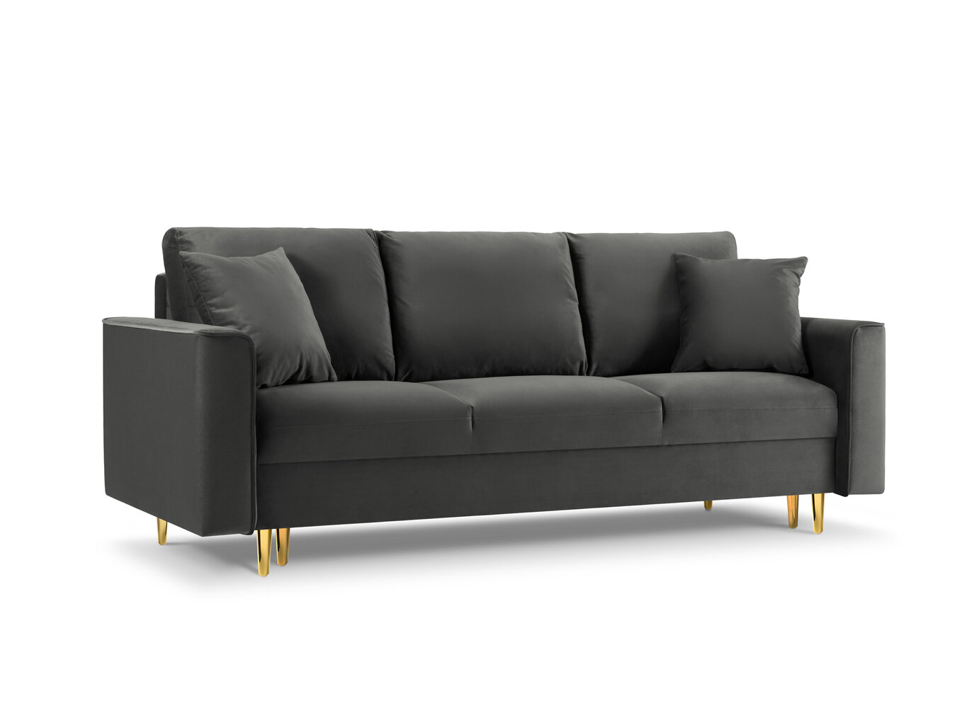 Trīsvietīgs dīvāns Mazzini Sofas Cartadera, tumši pelēks/zeltainas krāsas цена и информация | Dīvāni | 220.lv