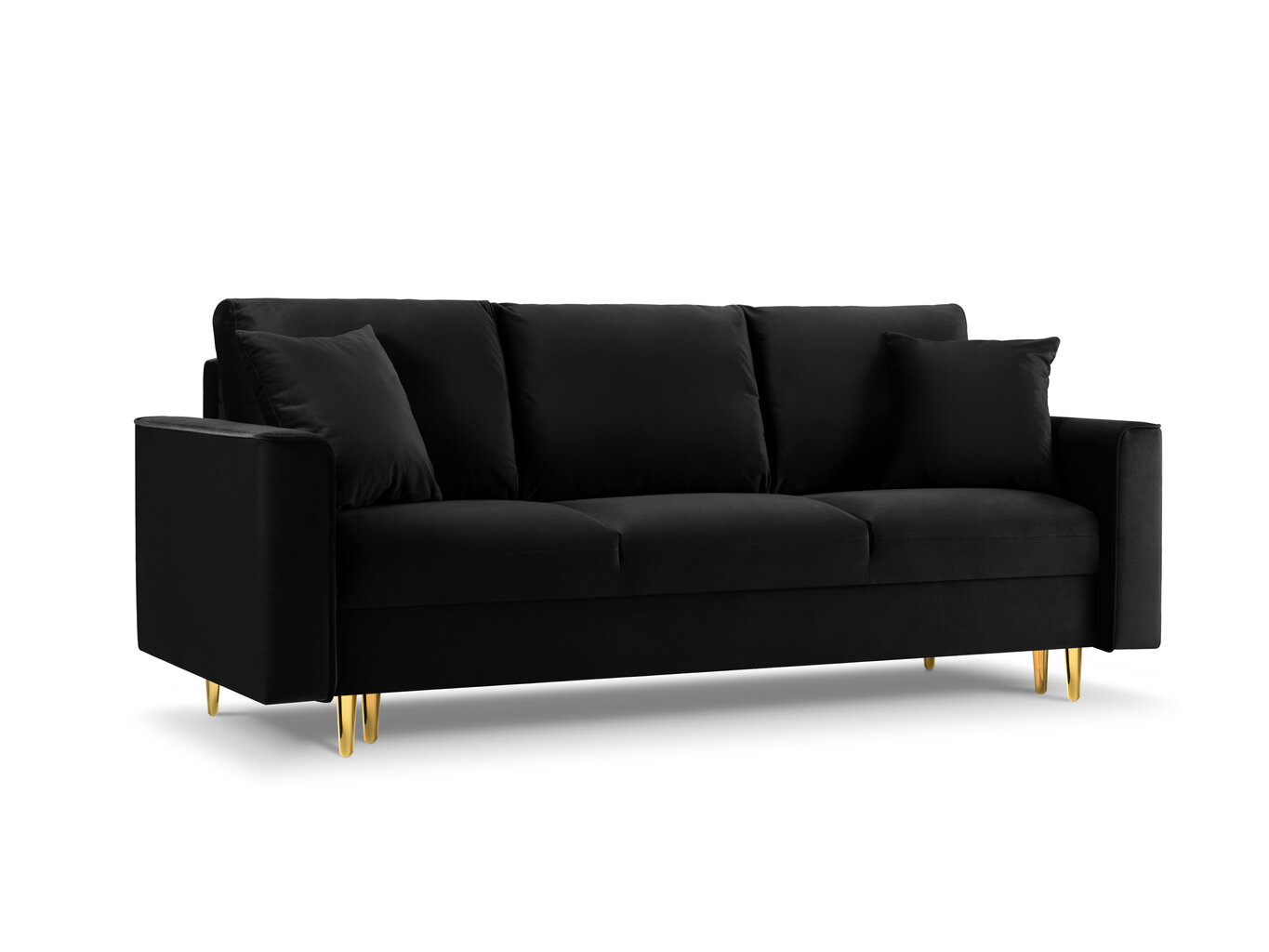 Trīsvietīgs dīvāns Sofas Cartadera, melns/zeltainas krāsas cena un informācija | Dīvāni | 220.lv