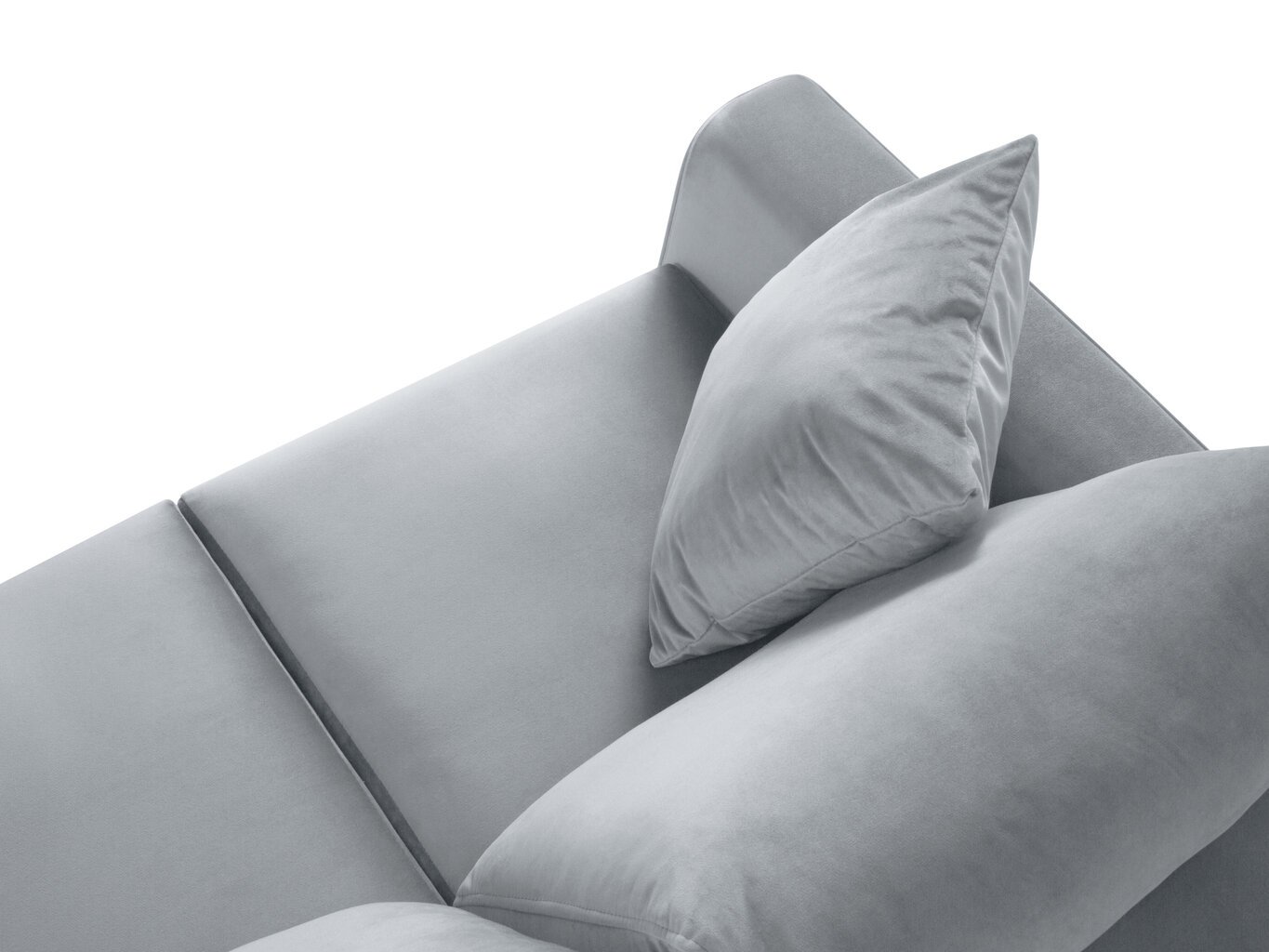 Trīsvietīgs dīvāns Mazzini Sofas Cartadera, gaiši zils/melns cena un informācija | Dīvāni | 220.lv
