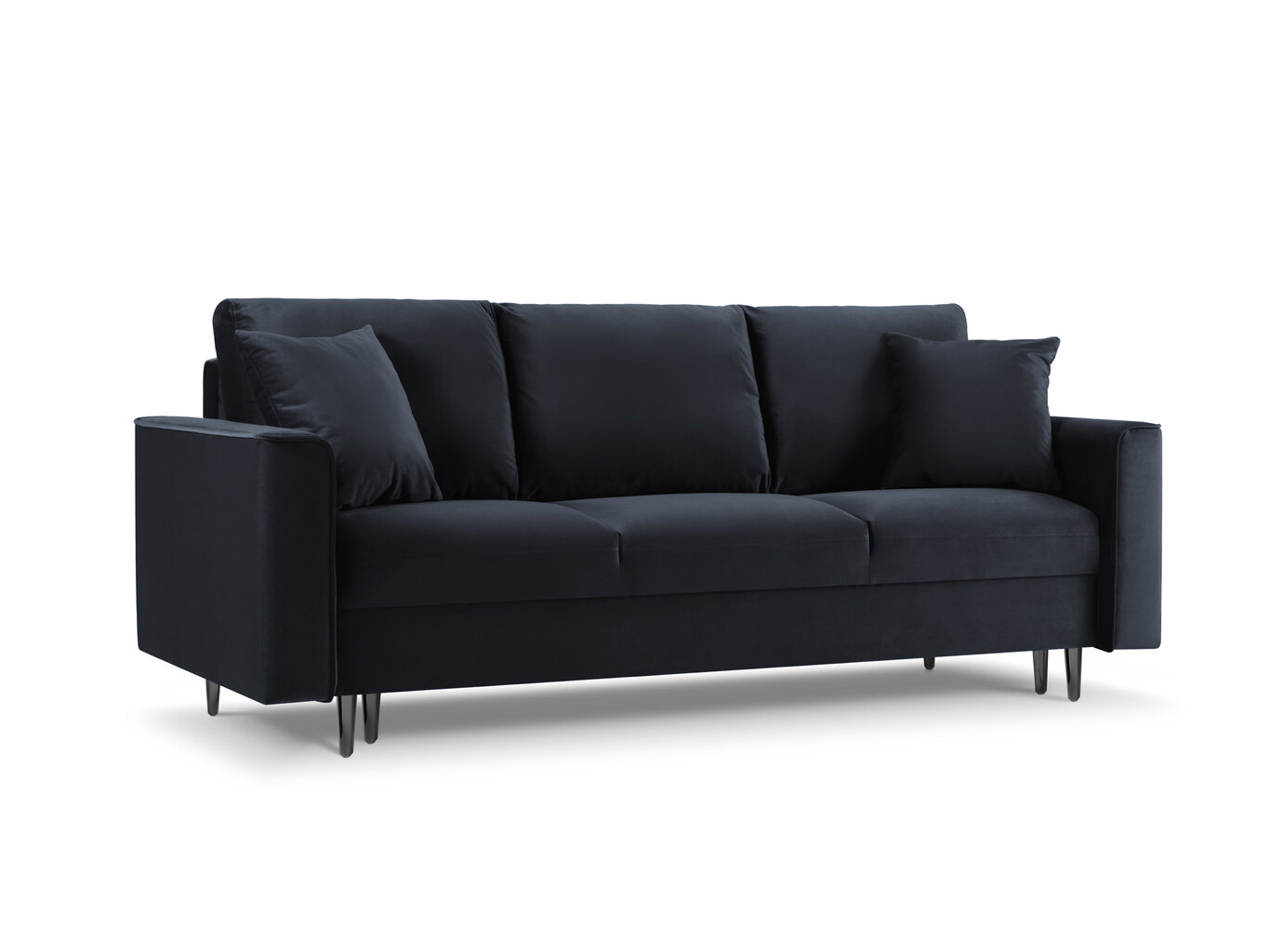 Trīsvietīgs dīvāns Mazzini Sofas Cartadera, tumši zils/melns cena un informācija | Dīvāni | 220.lv