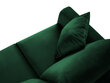 Trīsvietīgs dīvāns Mazzini Sofas Cartadera, tumši zaļš/melns cena un informācija | Dīvāni | 220.lv