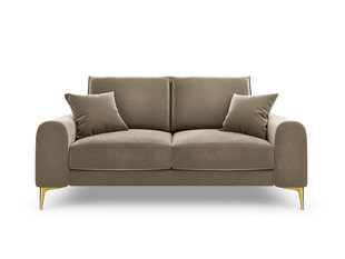 Двухместный диван Mazzini Sofas Madara, велюр, бежевый/золотой цена и информация | Диваны | 220.lv