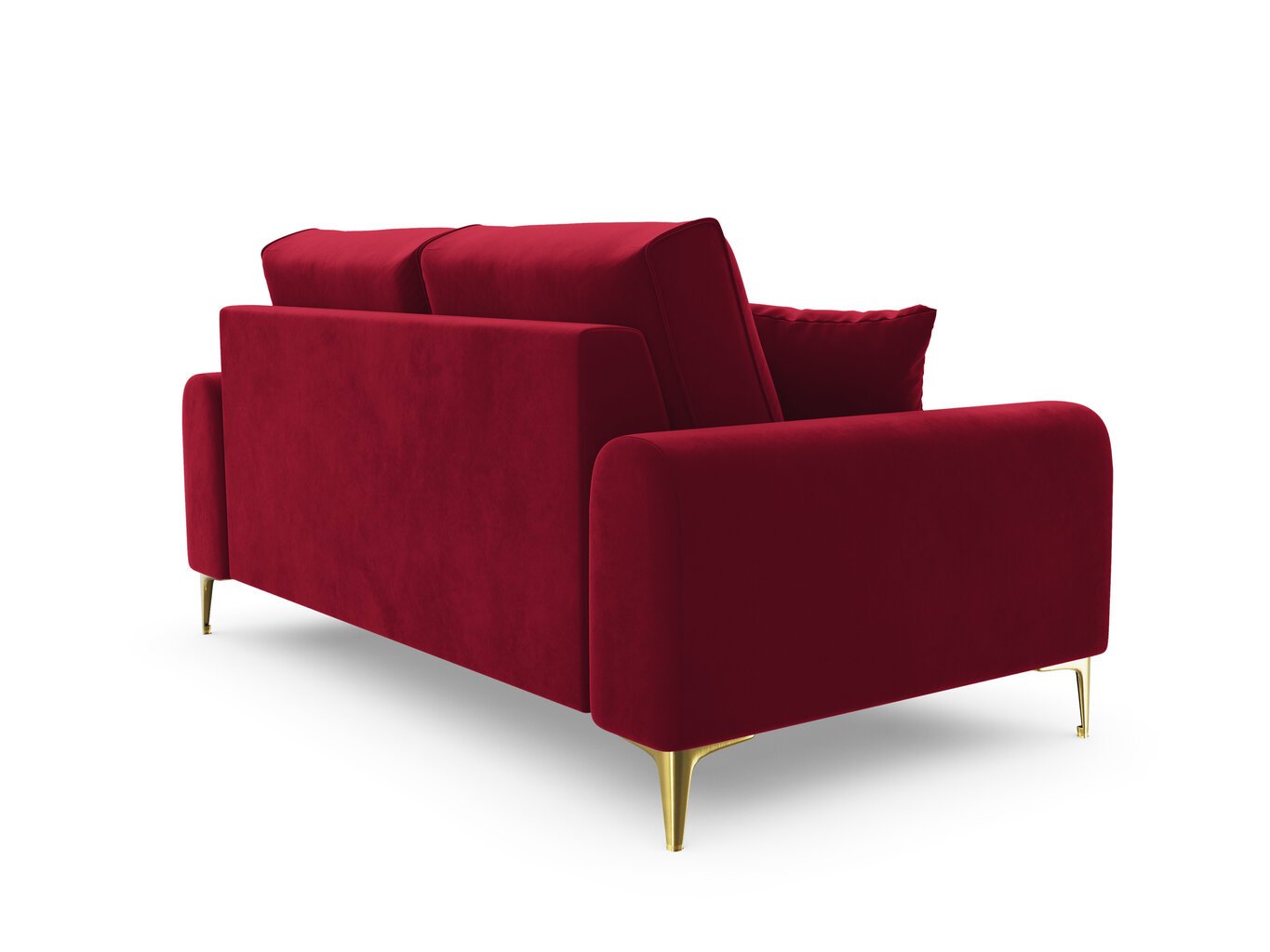 Divvietīgs dīvāns Mazzini Sofas Madara, velūrs, sarkans/zeltainas krāsas цена и информация | Dīvāni | 220.lv