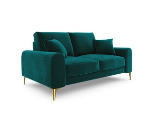 Двухместный диван Mazzini Sofas Madara, велюр, светло-зеленый/золотой цена и информация | Диваны | 220.lv