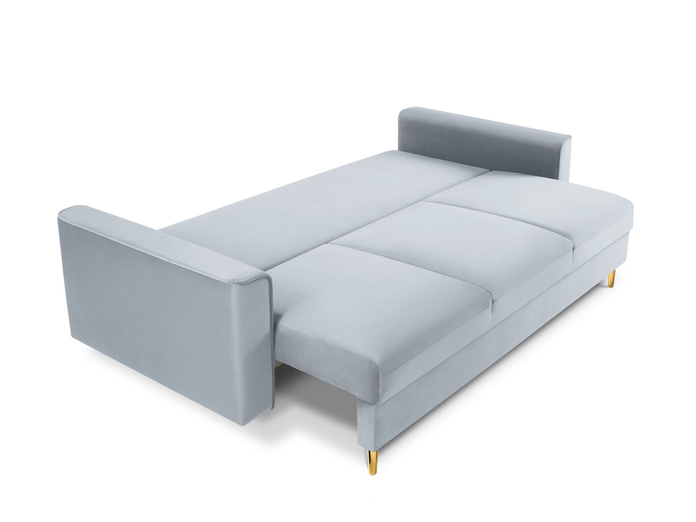 Trīsvietīgs dīvāns Mazzini Sofas Cartadera, gaiši zils/zeltainas krāsas cena un informācija | Dīvāni | 220.lv