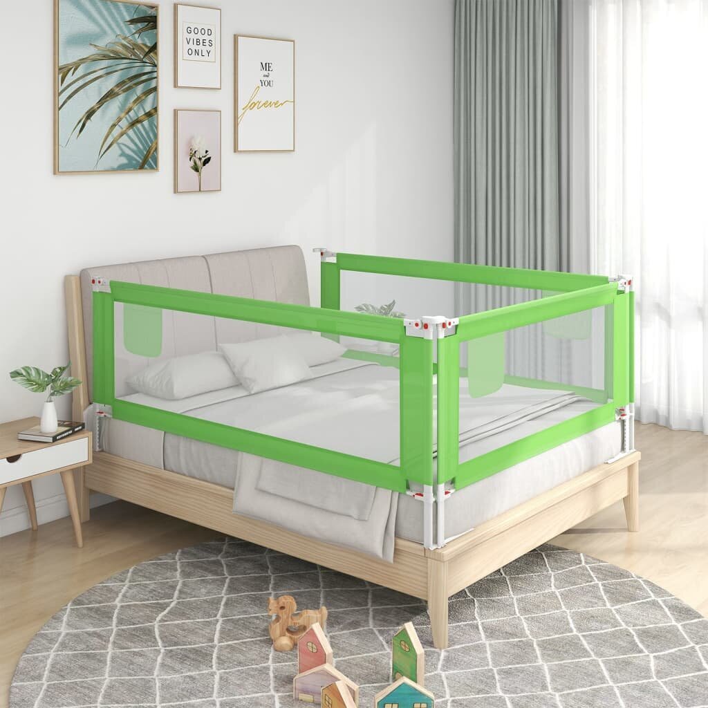 Aizsargbarjera bērnu gultai vidaXL, zaļa, 150x25cm цена и информация | Bērnu drošības preces | 220.lv