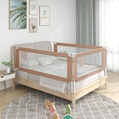 Aizsargbarjera bērnu gultai vidaXL, taupe, 190x25cm cena un informācija | Bērnu drošības preces | 220.lv