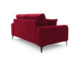Divvietīgs dīvāns Mazzini Sofas Madara, velūrs, sarkans/melns cena un informācija | Dīvāni | 220.lv