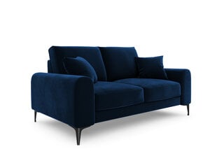 Divvietīgs dīvāns Mazzini Sofas Madara, velūrs, tumši zils/melns cena un informācija | Dīvāni | 220.lv