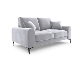Двухместный диван Mazzini Sofas Madara, велюр, серебренного цвета/черный цена и информация | Диваны | 220.lv