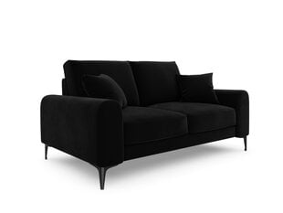 Divvietīgs dīvāns Mazzini Sofas Madara, velūrs, melns цена и информация | Диваны | 220.lv