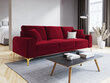 Trīsvietīgs dīvāns Mazzini Sofas Madara, velūrs, sarkans/zeltainas krāsas цена и информация | Dīvāni | 220.lv
