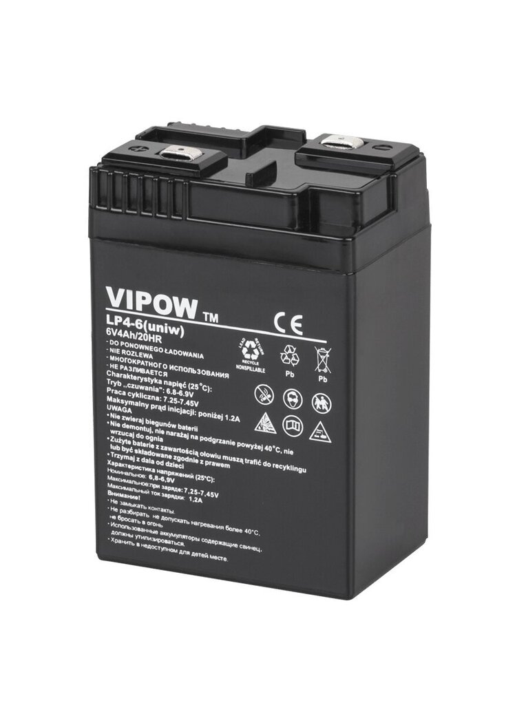 Akumulators Vipow 6V 4Ah цена и информация | Akumulatori | 220.lv
