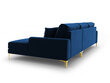 Stūra dīvāns Mazzini Sofas Madara, velūrs, zils/zeltainas krāsas цена и информация | Stūra dīvāni | 220.lv